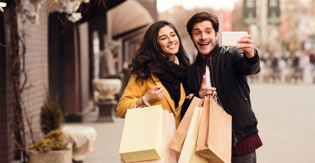 New Year Shopping for Couple